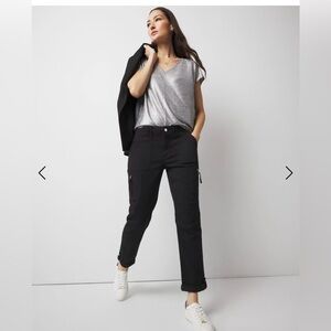White House Black Market Black Straight Crop Pants